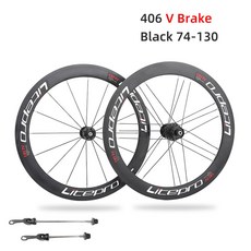 자전거 휠 커버 LP Litepro 접이식 세트 디스크 V 브레이크 높이 40mm 120 사운드 4 Peilin 알루미늄 합금 BMX 406451 20 인치, 색상: 1. 406 Black 74-130 V, 1개