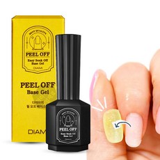 다이아미 밀어서 떼어내는 간편한 셀프 쏙 오프 필 오프 베이스 젤, 투명, 1개, 10ml