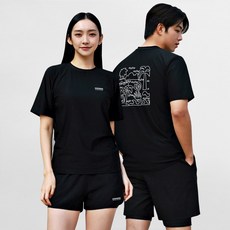 [자체제작] 서프라이더 남녀 상하의 2장세트 오버핏 반팔래쉬가드 반팔수영복 체형커버 루즈핏 빅사이즈 ~3XL 까지/SURFRIDER