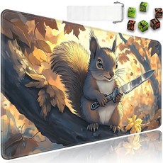 MTG 게임 플레이매트용 - 61 x 35.6cm(24 14인치) 주사위 및 보관 가방 포함 TCG 보드 카드 매트용 미끄럼 방지 베이스 트레이딩 매트 전 의사 패턴 수