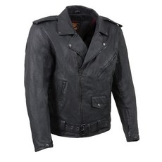Milwaukee Leather 남성용 클래식 오토바이 데님 재킷 모든 날씨 및 라이딩용 - 4XL