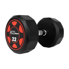 에코스포츠 고중량 12각 파워 덤벨 아령, 1개, 22kg