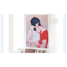 패브릭 포스터 커플 M 벽장식 인테리어소품 벽꾸미기 커플인테리어