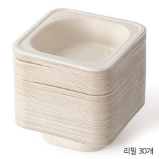쿨키즈 친환경 강아지 고양이 밥그릇 천연소재 경사형 일회용 식기, 베이지, 1박스