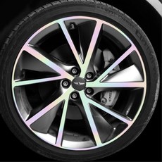 제네시스 GV70 21인치 휠마스크 데칼스티커 호환 차량용품 첫차, 홀로그램 실버, 1세트