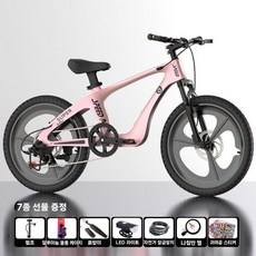 20인치 어린이 두발자전거 마그네슘합금 입문용 저학년 자전거, 20 인치, I. 핑크 (기어조절)