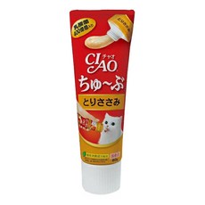 CIAO 啾嚕管狀肉泥 乳酸菌400億個入り 緑茶消臭成分配合, 1個, 80g, CS-153 雞肉口味