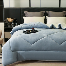 Connect LINK 호텔감성 양털 극세사 겨울이불, 스카이블루