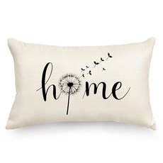 RLCMO Home 해바라기 꽃잎 장식용 쿠션 커버 30.5 x 50.8cm(12 x 20인치) 리넨 소파 소파 소파 허리 베개 커버 장식 방 홈 데코 자동차 쿠션 커버 시트