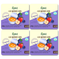 푸른마루 당 낮은 국산 유기농 실온 아기 퓨레 80gX2개입, 4개, 160g, 사과블루베리