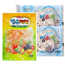 금상 빙수떡 2개 + 빙수제리 1개 팥빙수재료, 1세트, 650g