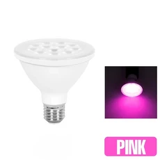 20W E27 LED 성장등 풀 스펙트럼 실내 꽃 채소 화분 식물 성장박스 태양광 수경재배 보조 조명 AC100-277V, 03 12leds Pink 15W