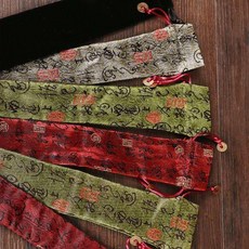 無品牌 蘭亭序古風絹佈折扇 中國風水墨畫竹扇, 1個, 古風扇套 僅扇套 , 8寸 竹扇骨 佈扇麵