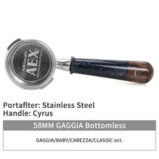 AliKisscafe 커피 포터 필터 58mm E61 Gaggia Nuova Hibrew Breville 9 시리즈 사이러스 핸들 에스프레소, 03 58mm For Gaggia