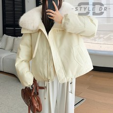 스타일닥터 여성용 도톰 빅 퍼카라 겨울 점퍼 미니 오버핏 패딩