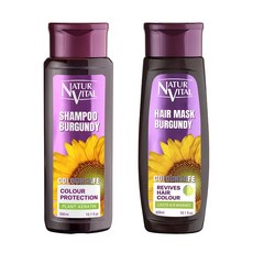 Naturvital 鎖色護色洗髮精護髮素組合 深層修護 紫靛色, 1組