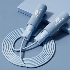 초고속 베어링 줄넘기 와이어 크로스핏 꼬임방지 길이조절 고급형, 블루, 1개