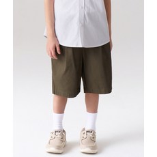 MUSINSA STANDARD KIDS 와이드 치노 쇼츠 [카키] 417047