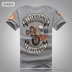 하복무장전선 할레모토 서해안 빈티지기관차 남성티셔츠 뉴타임즈 L856X214, L, 그레이