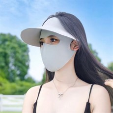 두루픽 풀페이스 마스크 자외선차단 얼굴 가리개 야외활동, 블랙