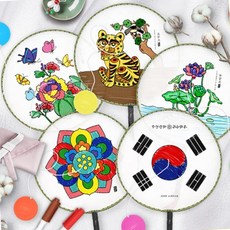 패브릭 라켓볼 장난감 만들기 키트 실내 공놀이 유아 탁구 놀이 만들기놀이 DIY, 전통문양, 1개