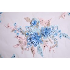 立體刺繡訂花燙鑽蕾絲花片 服裝布貼補丁 DIY手工裝飾輔料, 1個, 5號色