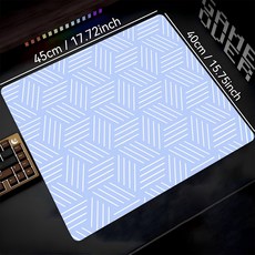 화이트 라인 마우스패드 장패드, 1개, 400X450X4MM 라이트블루