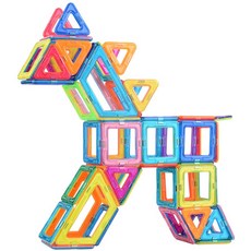 益智磁力片積木玩具，安全無毒，啟發創造力，培養空間概念, 顏色隨機, 1個