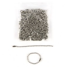 10cm 군번줄 볼체인, 100개, 실버