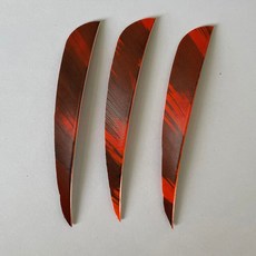 왼쪽 날개 칠면조 깃털 플리칭 카모 컬러 양궁 화살 DIY 액세서리 포물선 모양 50 개 4 인치, 06 orange, 1개