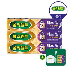 폴리덴트 맥스씰 의치 부착재 3개+(칫솔+케이스+샘플 3개 증정), 1개