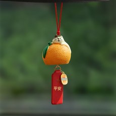 DFMEI 前橙似錦招財貓汽車平安掛飾可愛車載吊墜一路平安汽車車內飾品, 1個, 前橙似錦·招財貓:如圖