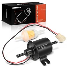 A-Premium 12V 범용 전기 연료 펌프 저압 가스 인라인 4-7 PSI HEP-02A 연료 필터 포함 자동차 오토바이 ATV 트럭 보트 기화기 잔디깎이 및 발, A-Premium 12V 범용 전기 연료 펌프 저압 가