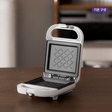 프루넛 다기능 가정용 토스터 소형 디지털 레트로 자동 조식기 아침식사 기계 샌드위치 메이커, 흰색, 기본 색상