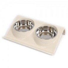 강아지 밥그릇 식기 식탁 화이트 애견 반려견 쌍식기 강아지밥그릇q_d4+5QyF