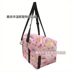 小型犬專用車載狗籠安全座椅, 中控窩 狗爪紋路手提揹帶, 1套