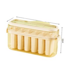 食品級矽膠冰棒模具 附提手設計 自動脫模, 雪糕模具 米色, 2個