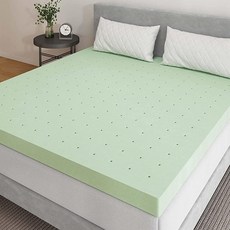 Novilla 퀸 사이즈 매트리스 토퍼 5.1cm(2인치) 젤 메모리 폼 시원한 야간 수면 및 향상된 편안함 CertiPUR-US 인증 폼 그린