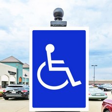 붙이는 장애인구역 안내 팻말 휠체어그림 표지판 공용주차장
