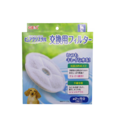 GEX 犬用淨水飲水器替換過濾棉, 1個, 1盒2入-犬用活性碳