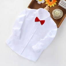 男童長袖白襯衫 中小童兒童翻領襯衫 表演服裝 畢業禮服 喜宴婚禮正式場合