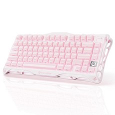 GravaStar Mercury K1 75% Wireless Mechanical Gaming Keyboard Aluminum Alloy Gasket Compact Custo, 사쿠라 핑크