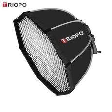 TRIOPO KX 소프트 박스 팔각형 우산 라이트 박스 Godox AD200 V1 Speedlite 플래시 라이트 사진 스튜디오 액세서리 65cm 90cm, 1) 90 CM - softbox and Grid, 1) 90 CM - softbox and Grid