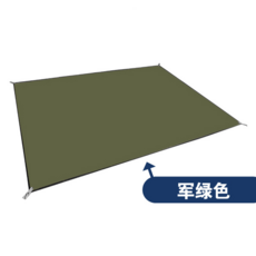 戶外牛津布地席 露營野餐墊 帳篷防潮墊 可擕式折疊耐磨地墊 加厚防水, 軍綠色, 2.1*1.5米