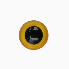 컬러 투명 라운드 아이 한쌍 인형눈 부자재, 1개, 9mm 옐로우