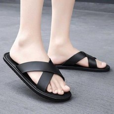 여행 남성 슬리퍼 쓰레빠 룩 바캉스 스트랩 편한 해외