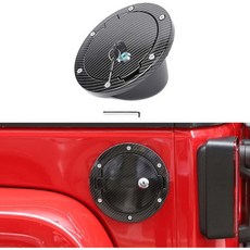 JK 잠금 연료 주입구 덮개 가스 캡 커버 알루미늄 연료문 외부 액세서리 2007-2018 지프 랭글러 및 언리미티드 스포츠 루비콘 사하라 2/4도어빨강 해외 직배송, Carbon Fiber