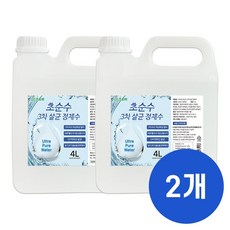 크로바 초순수 3차 살균 정제수 4L 묶음 반도체 UV살균 지게차배터리 가습기 증류수 의료용 산업용 가정용, 2개, 4L x2