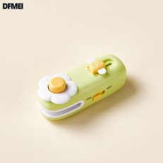 DFMEI 【原創】迷你花朵封口機小型家用密封機手壓式封口機零食袋子磁吸, 如圖, 青草綠
