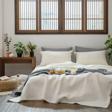 순면 워싱 피그먼트 스프레드시트 60수 침대 스프레드 줄누빔 베드 면 싱글 퀸 킹, 핑크